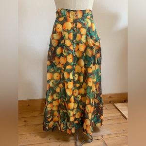 Maeve Maxi Citrus Print Skirt 8